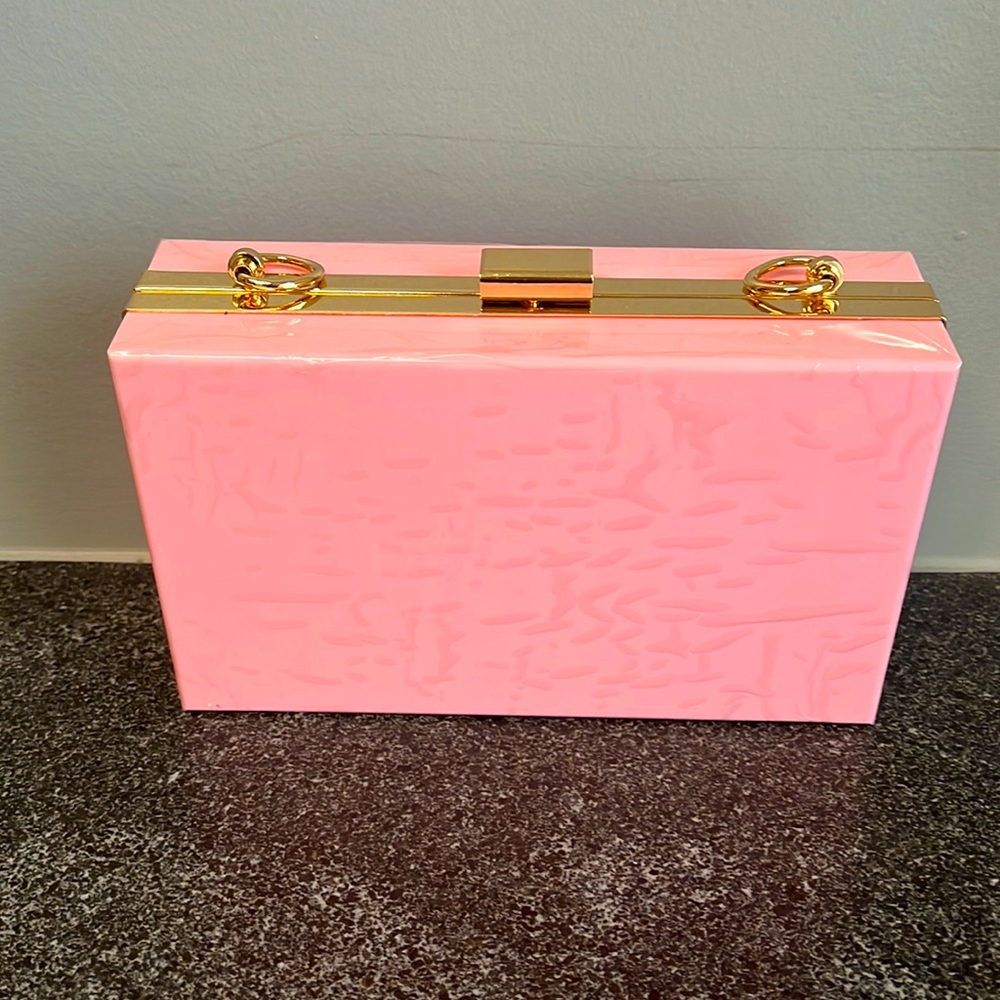 Pink clutch purse